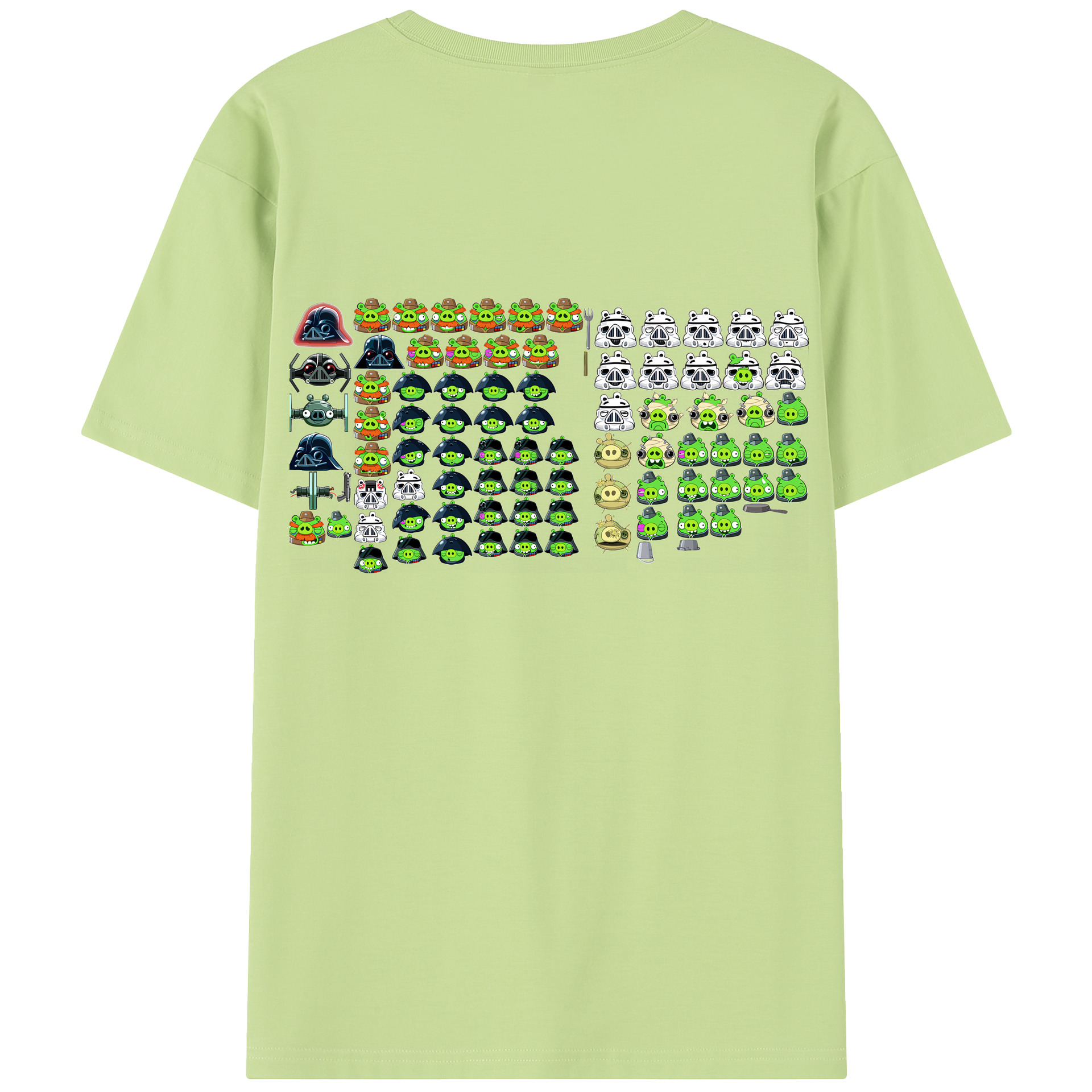 （画像用） Angry Birds アングリーバード 綿100％半袖Tシャツ（背面プリント）